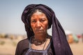 Fulani woman in traditional turban close up Royalty Free Stock Photo