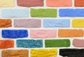 colourful brick wall background Royalty Free Stock Photo