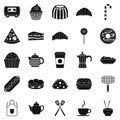 Ingestion icons set, simple style Royalty Free Stock Photo