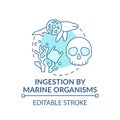 Ingestion by marine organisms concept icon Royalty Free Stock Photo