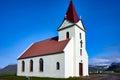 Ingjaldsholskirkja church in Helissandur. Snaefellsnes peninsula. Iceland Royalty Free Stock Photo