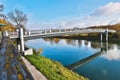 Ingolstadt donau river pedestrian bridge