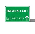 INGOLSTADT road sign isolated on white Royalty Free Stock Photo