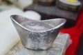 Ingot, china coins Royalty Free Stock Photo
