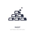 ingot icon on white background. Simple element illustration from Business concept Royalty Free Stock Photo