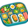 ingredient lunch box menu food Royalty Free Stock Photo