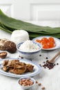 Ingredient Making Zongzi, Chinese Rice Dumpling Royalty Free Stock Photo