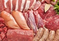 Ingredient's of fresh meat ready to cook Royalty Free Stock Photo