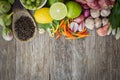 Ingredient space blank on grain wood Royalty Free Stock Photo