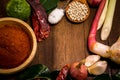 Ingredient of Thai Red curry paste Royalty Free Stock Photo