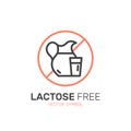 Ingredient Warning Label Icons. Allergens Lactose Diary, Milk. Vegetarian and Organic symbols. Food Intolerance Royalty Free Stock Photo