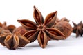 ingredients bakery christmas aniseeds background white isolated closeup spice anise Star