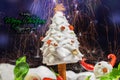 Ingredients, Christmas greeting card, snowman, Christmas tree Royalty Free Stock Photo