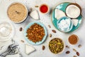 Ingredients for cooking homemade candies. Healthy eating concept Royalty Free Stock Photo