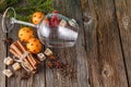 Ingredients for cooking hot mulled wine Royalty Free Stock Photo
