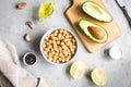 Ingredients for cooking hummus