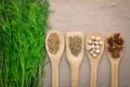 Ingredients for cooking on an old fabric Royalty Free Stock Photo