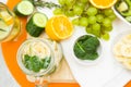 Ingredients for detox water on the table Royalty Free Stock Photo