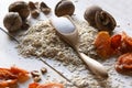 Ingredients for dietary recipe oatmeal cookies