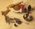 Ingredients for essential oil aromatherapy