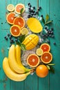 Ingredients for a fruit smoothie Royalty Free Stock Photo