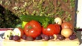 Ingredients of Greek village salad , Mediterranean diet