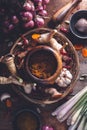 Ingredients for Hang Lay Curry Paste. Thailand Food Royalty Free Stock Photo