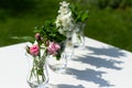 Ingredients for Herbal tea with rose, jasmine and mint