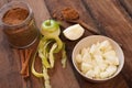 Ingredients for homemade apple sauce Royalty Free Stock Photo