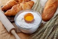 Ingredients for homemade bread Royalty Free Stock Photo