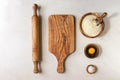 Ingredients for homemade pasta cooking Royalty Free Stock Photo