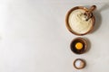 Ingredients for homemade pasta cooking Royalty Free Stock Photo