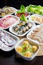 Ingredients for hot pot cook Royalty Free Stock Photo