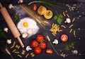 Ingredients for Italian dish Royalty Free Stock Photo