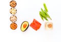 Ingredients for ketogenic diet. The concept of healthy eating. Close-up Royalty Free Stock Photo