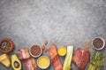 Ingredients for ketogenic diet Royalty Free Stock Photo