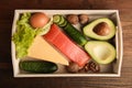 Ingredients for ketogenic diet Royalty Free Stock Photo