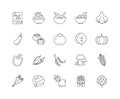 Ingredients line icons, signs, vector set, outline illustration concept Royalty Free Stock Photo