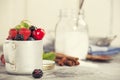 Ingredients for making berry jam