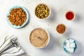 Ingredients for making homemade sweets. Royalty Free Stock Photo