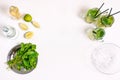 Ingredients for making mojito. Alcoholic refreshing summer drink Royalty Free Stock Photo