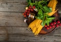 Ingredients for making pasta Royalty Free Stock Photo