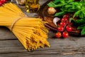 Ingredients for making pasta Royalty Free Stock Photo