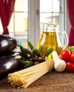 Ingredients of Pasta alla Norma Royalty Free Stock Photo