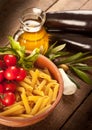 Ingredients of Pasta alla Norma Royalty Free Stock Photo