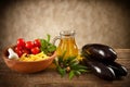 Ingredients of Pasta alla Norma Royalty Free Stock Photo