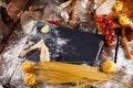 Ingredients for pasta With tomato sauce and Parmesan Royalty Free Stock Photo