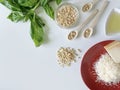 Ingredients for pesto, Basil Sauce