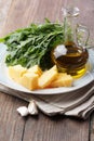 Ingredients for pesto sauce Royalty Free Stock Photo
