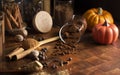 The Ingredients for Pumpkin Spice Cinnamon Nutmeg Allspice Clove and Ginger